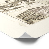 1887年のミサの東ブリッジウォーターのヴィンテージ地図 ポスター (角)