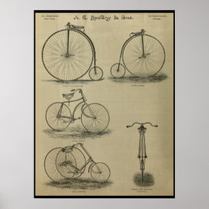 1887年のヴィンテージの勝利者の自転車の雑誌の広告の芸術ポスター ポスター