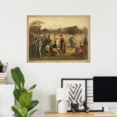 1887年の19世紀の女子テニスの試合 ポスター (ホームオフィス)