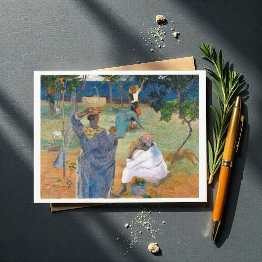 1887年マルティニークのマンゴーの木々、ポール・ゴーギャン ポストカード