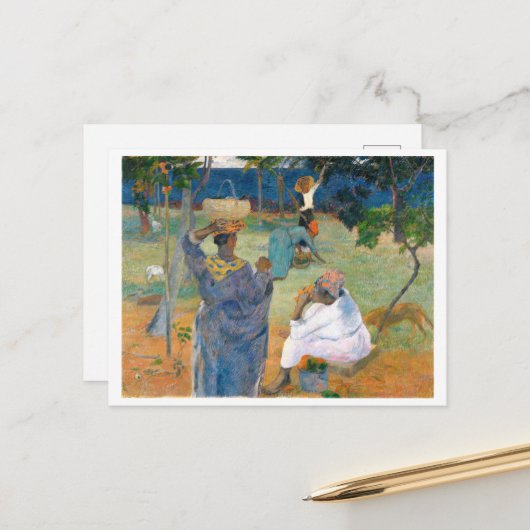 1887年マルティニークのマンゴーの木々、ポール・ゴーギャン ポストカード (正面/裏面インサイチュ)