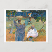 1887年マルティニークのマンゴーの木々、ポール・ゴーギャン ポストカード (正面)