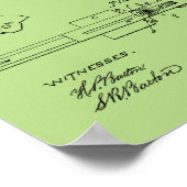 1887銃拳銃の特許芸術スケッチプリント ポスター (角)