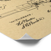 1887銃拳銃の特許芸術スケッチプリント ポスター (角)