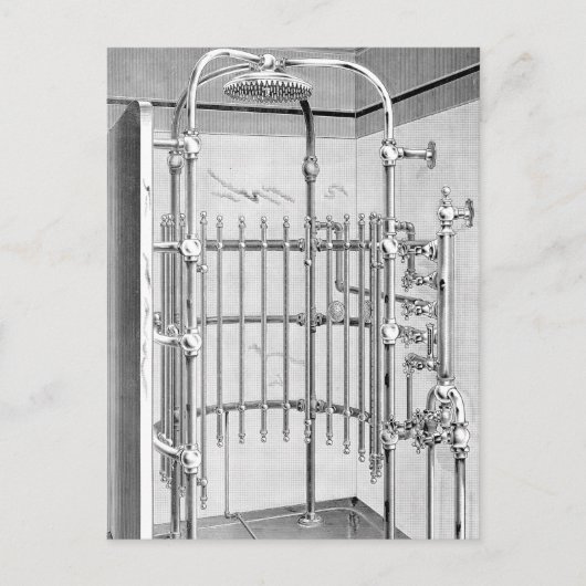 1887高度なバスルーム・シャワー ポストカード (正面)