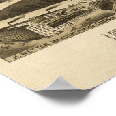 1887 Memphis, TN Bird's-eye viewパノラママップ ポスター (角)