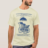 1888こども用馬車ヴィンテージ広告（青） Tシャツ (正面)