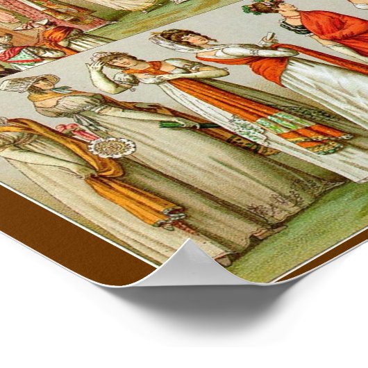 1888リージェンシーショールズファッションスケッチ ポスター (角)