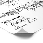 1888ヴィンテージ自転車デザイン特許プリント ポスター (角)