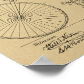 1888ヴィンテージ自転車デザイン特許プリント ポスター (角)