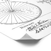 1888ヴィンテージ自転車デザイン特許プリント ポスター (角)