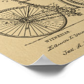 1888ヴィンテージ自転車ハンドブレーキ特許プリント ポスター (角)