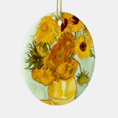 1888年を絵を描くフィンセント・ファン・ゴッホの黄色いヒマワリ セラミックオーナメント (右)