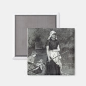 1888年「レジャー・アワー」より父を待つ マグネット (正面/裏面)