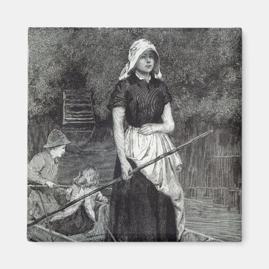 1888年「レジャー・アワー」より父を待つ マグネット (正面)