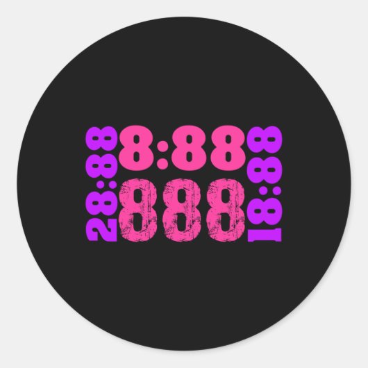 1888.888エンジェル番号888 ラウンドシール (正面)