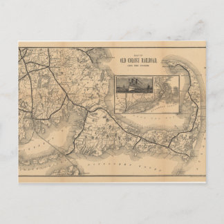 1888_Old_Colony_Railroad_Cape_Cod_map ポストカード