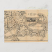 1888_Old_Colony_Railroad_Cape_Cod_map ポストカード (正面)