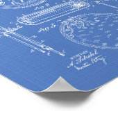 1889ストップ年のパテントアート設計図を見る ポスター (角)