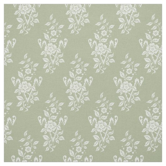 1889フローラ、春緑 ファブリック (見本)