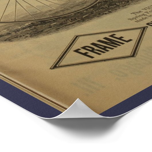 1889ヴィンテージサイクリングマガジン広告アートポスター ポスター (角)