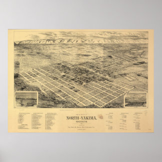 1889北八木間WA鳥瞰図パノラママップ ポスター