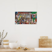 1889年にブリュッセルに入ったジェームス・エンサー・キリスト ポスター (キッチン)