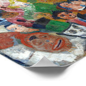 1889年にブリュッセルに入ったジェームス・エンサー・キリスト ポスター (角)