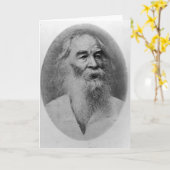 1889年に撮影されるウォルト・ホイットマン カード (黄色い花)