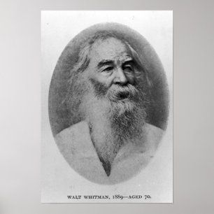 1889年に撮影されるウォルト・ホイットマン ポスター