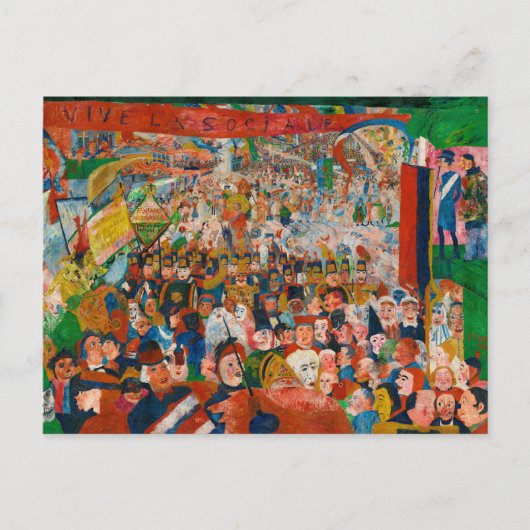 1889年のブリュッセルへのキリストの入り口 ポストカード (正面)