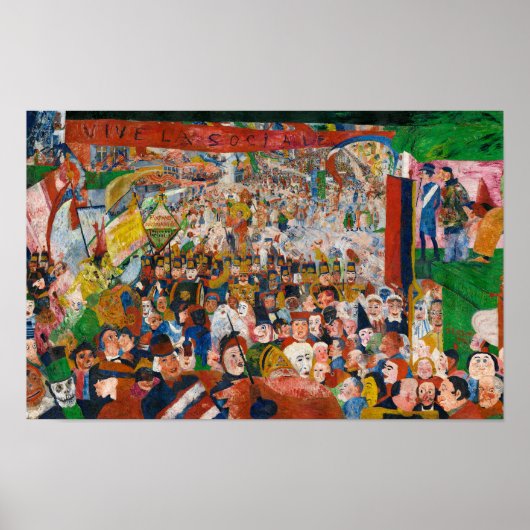 1889年のブリュッセルへのキリストの入会 ポスター (正面)