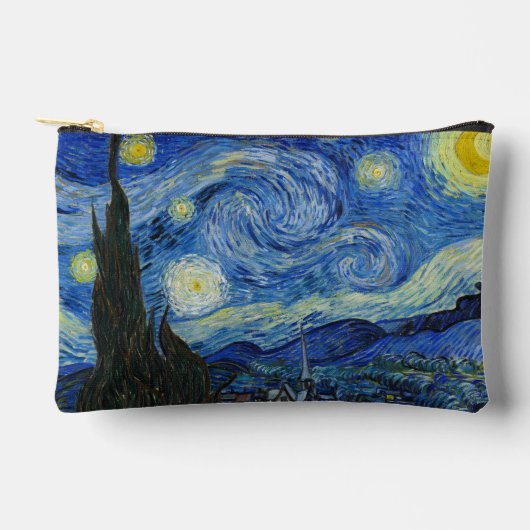 1889年の星空の夜ヴィンセント・ヴァン・ゴッホ アクセサリーポーチ (正面)