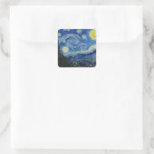 1889年の星空の夜ヴィンセント・ヴァン・ゴッホ スクエアシール (バッグ)