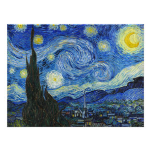 1889年の星空の夜ヴィンセント・ヴァン・ゴッホ フォトプリント