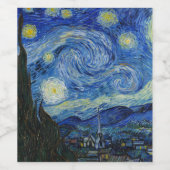 1889年の星空の夜ヴィンセント・ヴァン・ゴッホ ワインラベル (シングルラベル)