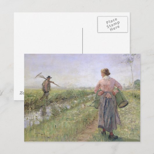 1889年の朝 ポストカード (正面/裏面)