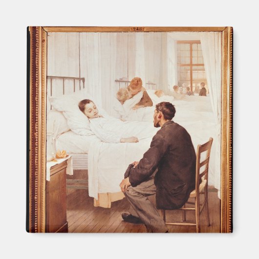 1889年の病院での訪問の日 マグネット (正面)