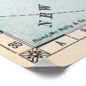 1889年ヴィンテージ詳細ニューヨーク地図ポスター ポスター (角)