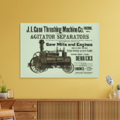 1889脱穀機蒸気エンジンファーム農業 キャンバスプリント (インサイチュ (リビング))