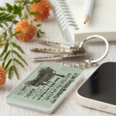 1889脱穀機蒸気エンジンファーム農業 キーホルダー (正面右)