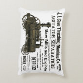 1889蒸気トラクションエンジンおよびファームトラクター農業 アクセントクッション (裏面(縦))