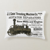 1889蒸気トラクションエンジンおよびファームトラクター農業 アクセントクッション (裏面)