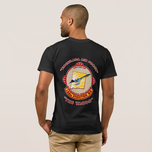 188thスクエア戦闘機。 - "タコス" tシャツ (裏面フル)