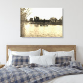 1890のローズパークエルギンイリノイスラグーンパビリオン キャンバスプリント (インサイチュ (寝室))