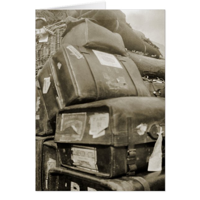 1890の旅行荷物チームスターワゴンスーツケース (正面)