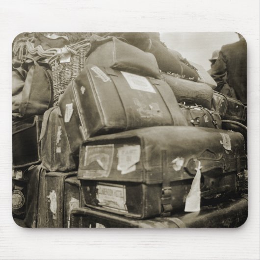 1890の旅行荷物チームスターワゴンスーツケース マウスパッド (正面)