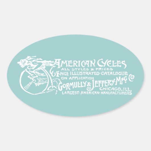 1890アメリカのサイクル 楕円形シール (正面)