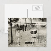 1890ガールズ魚釣り ポストカード (正面/裏面)