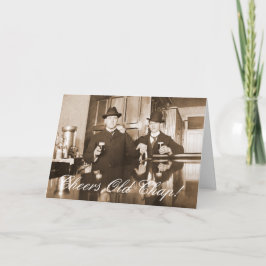 1890サロンバーメンズ応援オールドChapハッピーバースデー カード